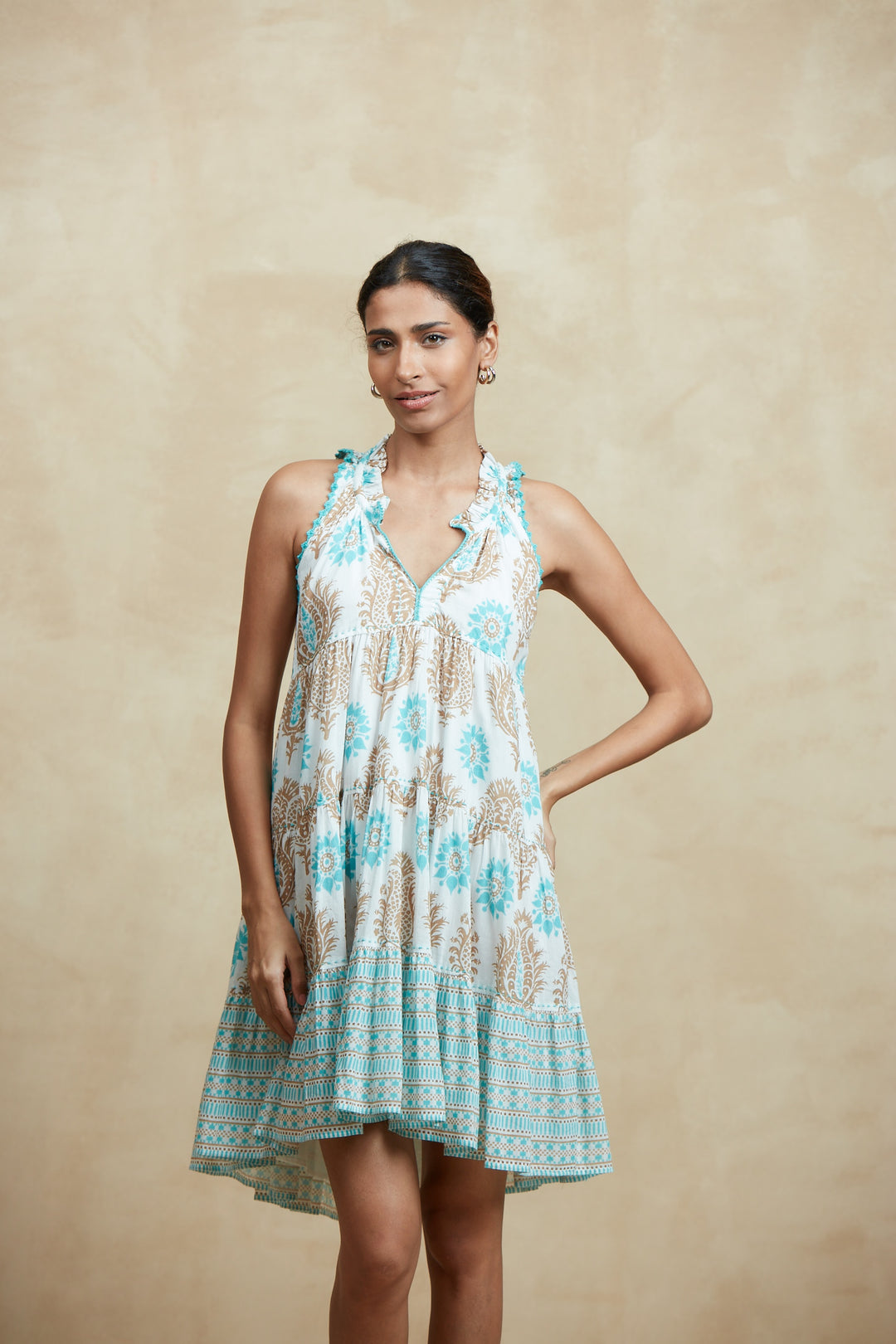 SOFIE SHORT DRESS VESUVIO BLUE – Ros-Garden