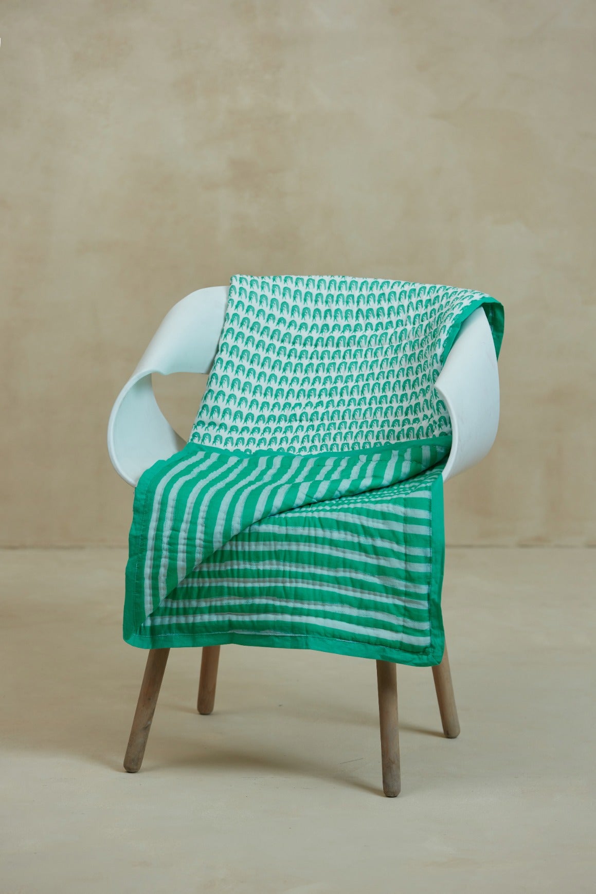 NIGHT NIGHT BABY QUILT CROCO GREEN