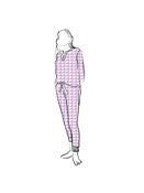 PIPPA WOMEN'S PAJAMA SET LAPIN PINK