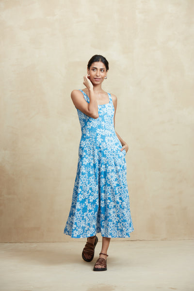 CAMILLIE MIDI DRESS CATANIA LIGHT BLUE