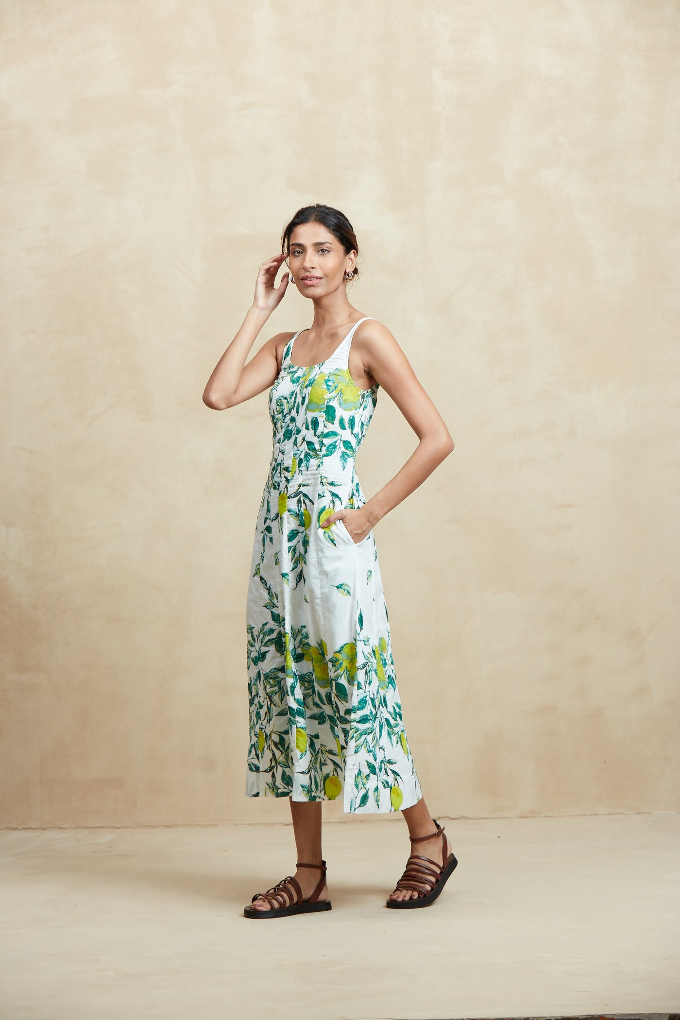 CAMILLE MIDI DRESS BYRON YELLOW