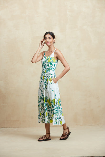 CAMILLE MIDI DRESS BYRON YELLOW