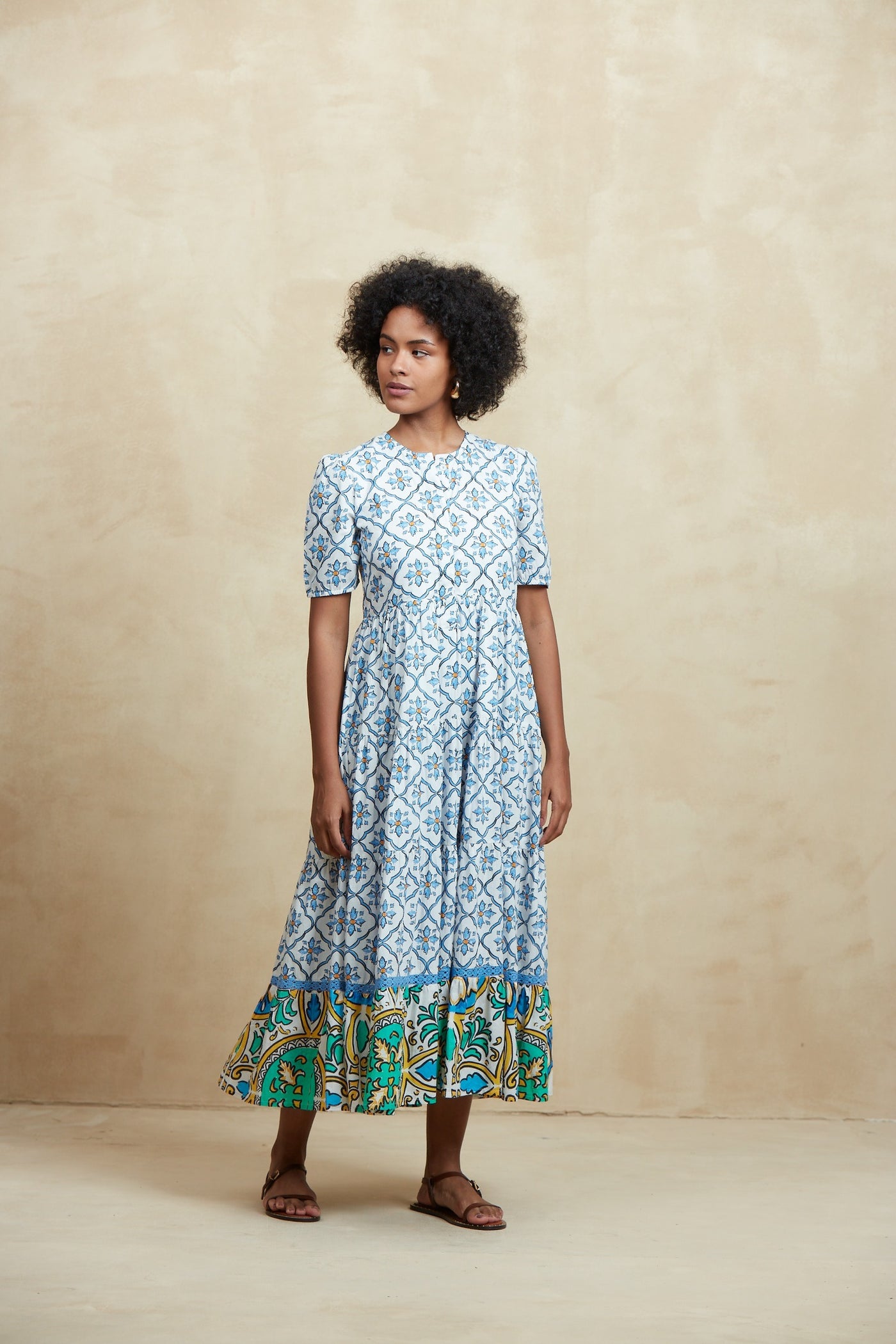 DAPHNE MIDI DRESS POMPEII BLUE