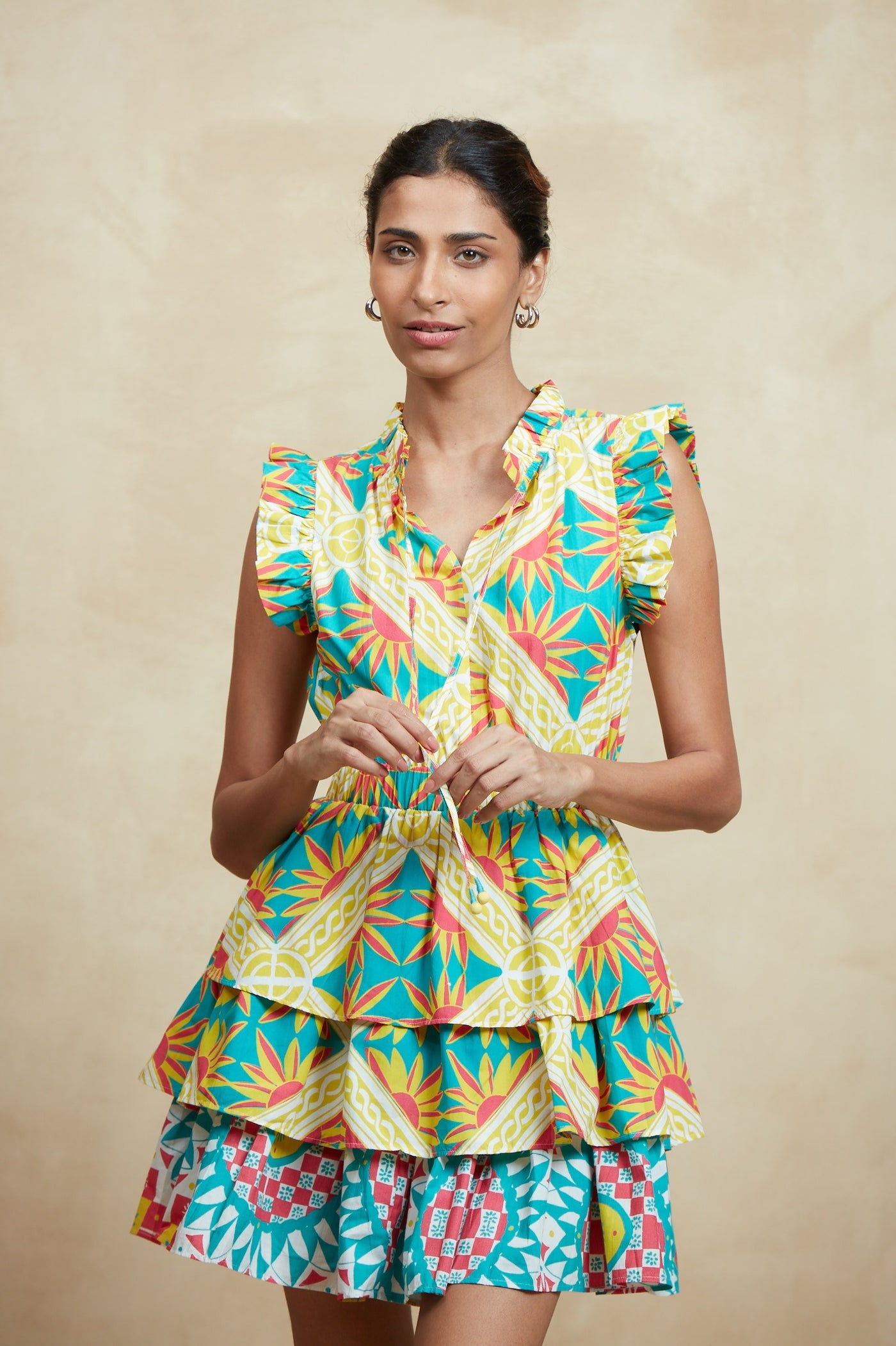 BIMBA SHORT DRESS SICILY YELLOW