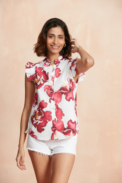 CC FRIDA CRISPY COTTON SHIRT NACAR PINK