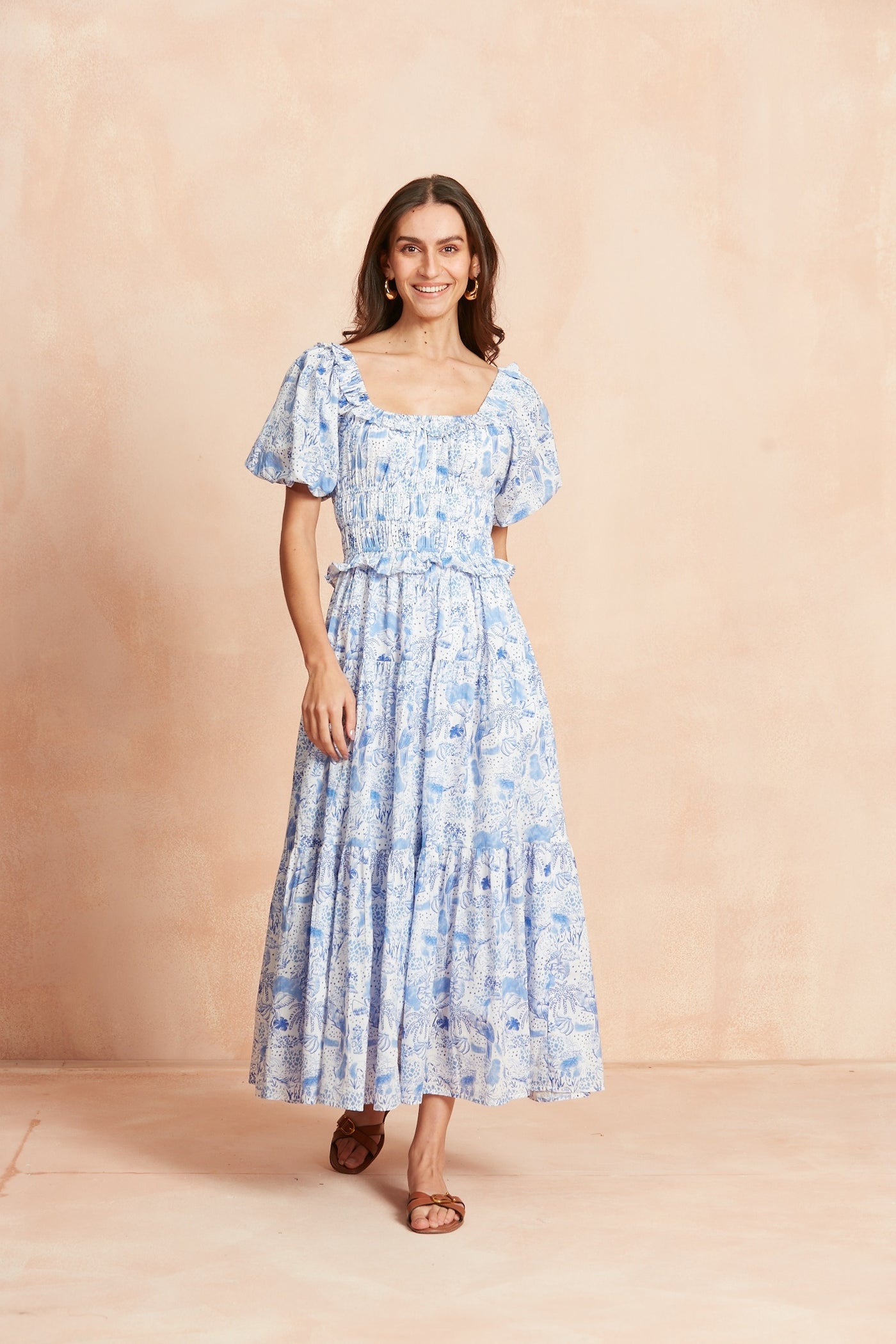 PERCY MIDI DRESS ANAPLOIS BLUE