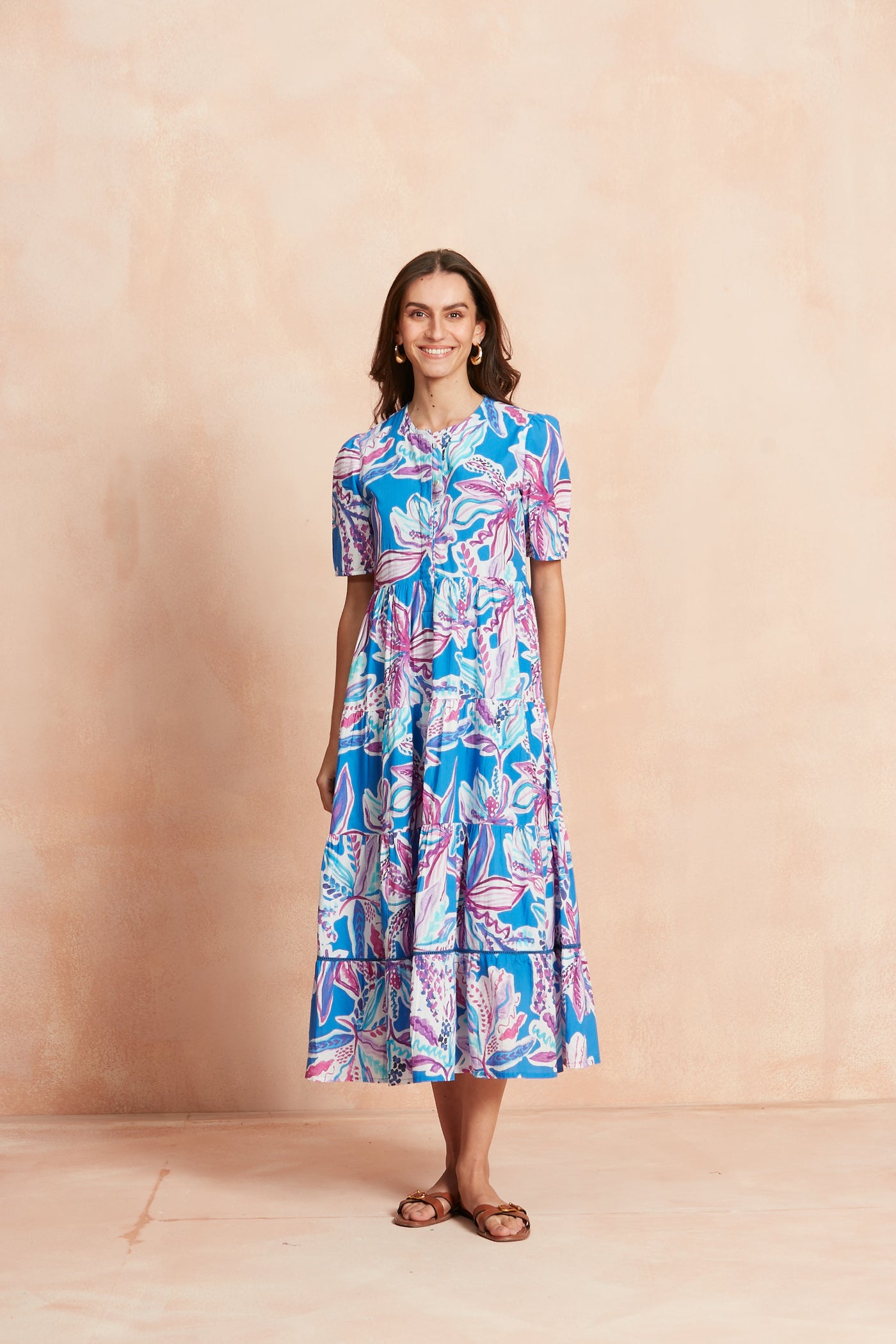 DAPHNE MIDI DRESS OLINDA BLUE