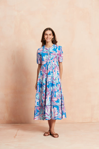 DAPHNE MIDI DRESS OLINDA BLUE