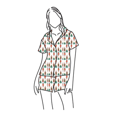 CORA WOMEN'S SHORT PAJAMA SET NUTCRACKER HOLLY