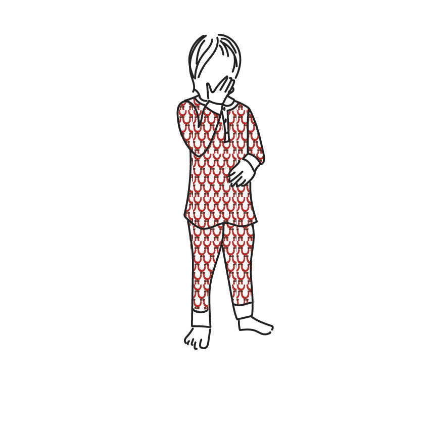 CAMERON KIDS PAJAMA SET LUCKY CORAL