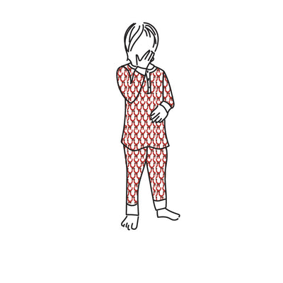 CAMERON KIDS PAJAMA SET LUCKY CORAL