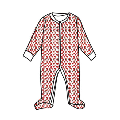 CASEY INFANT PAJAMA SUIT LUCKY CORAL