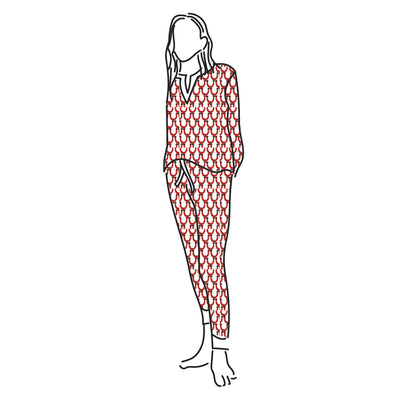 PIPPA WOMEN'S PAJAMA SET LUCKY CORAL