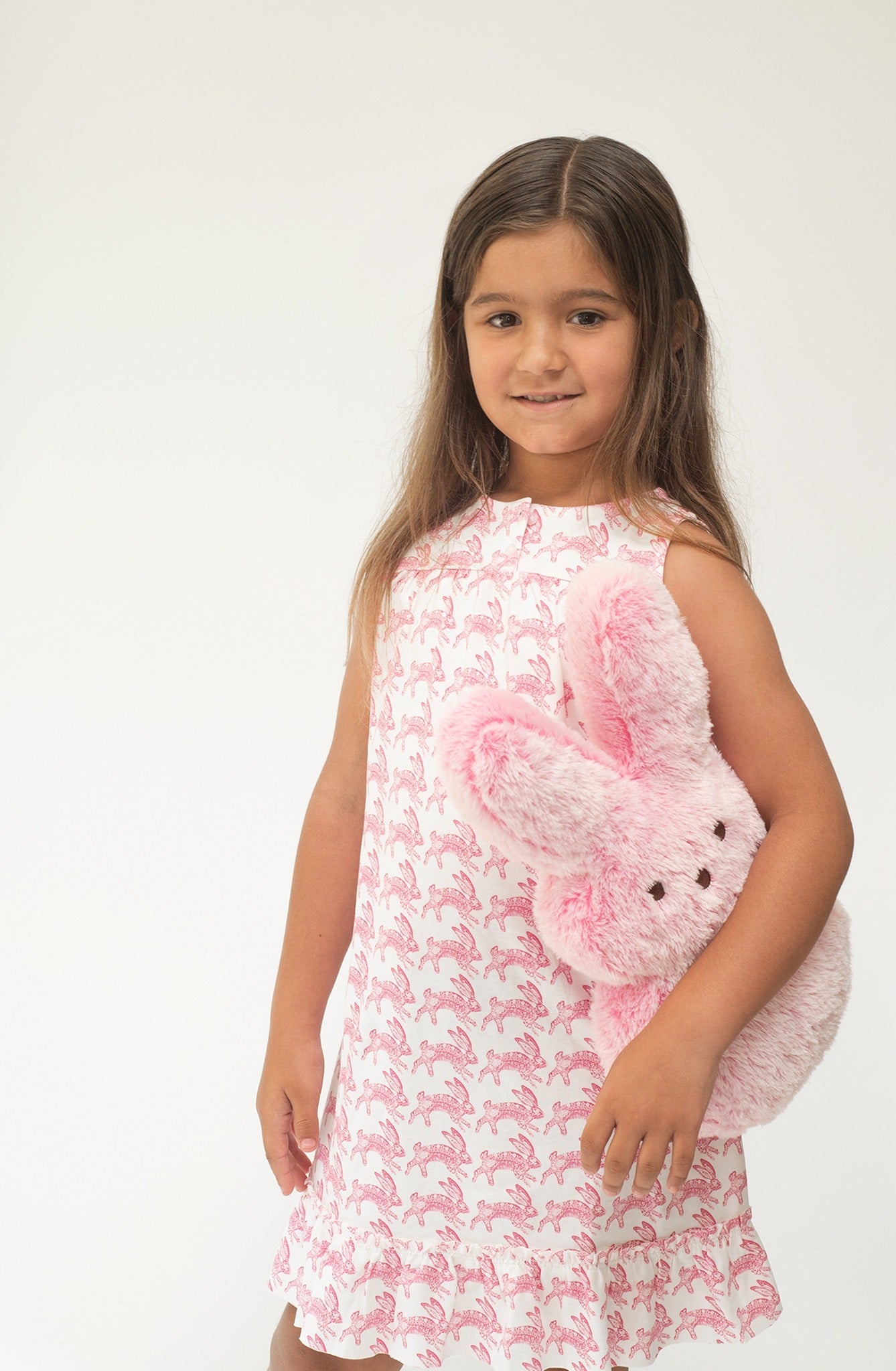 LOUISE GIRL'S LOUNGE DRESS LAPIN PINK