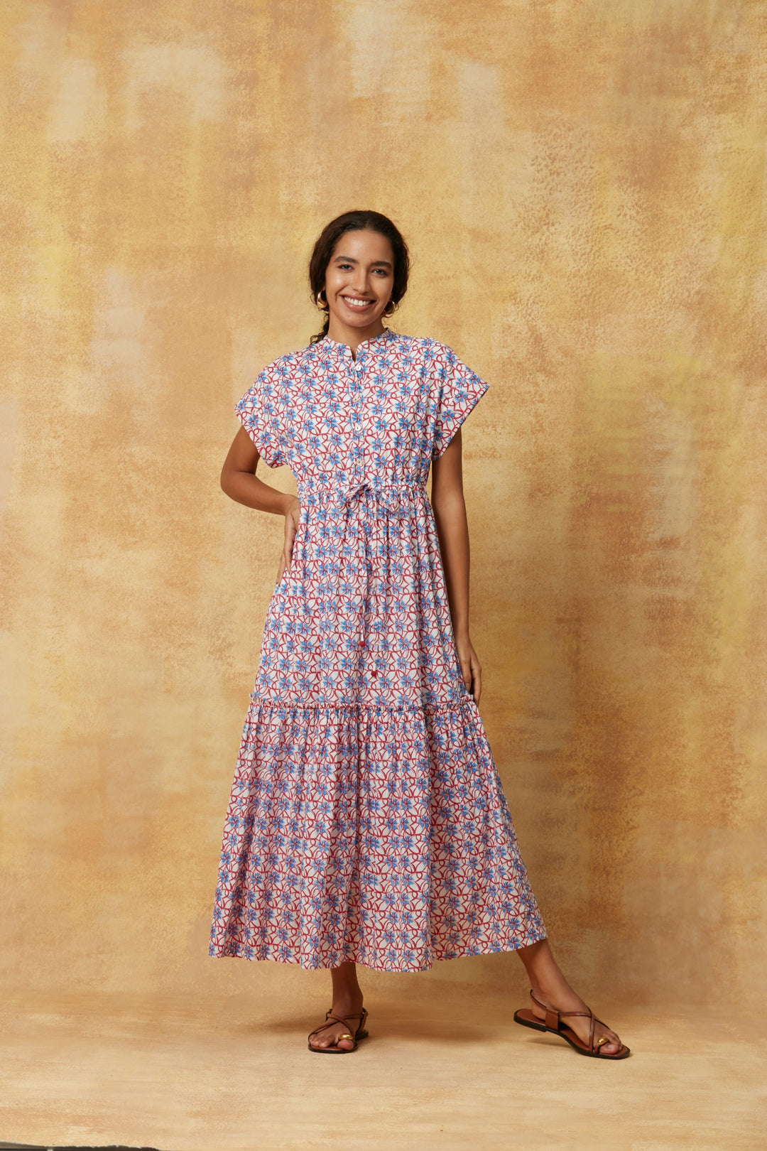 ro's garden mumi midi dress MUMI MIDI DRESS NISSA BURGUNDY