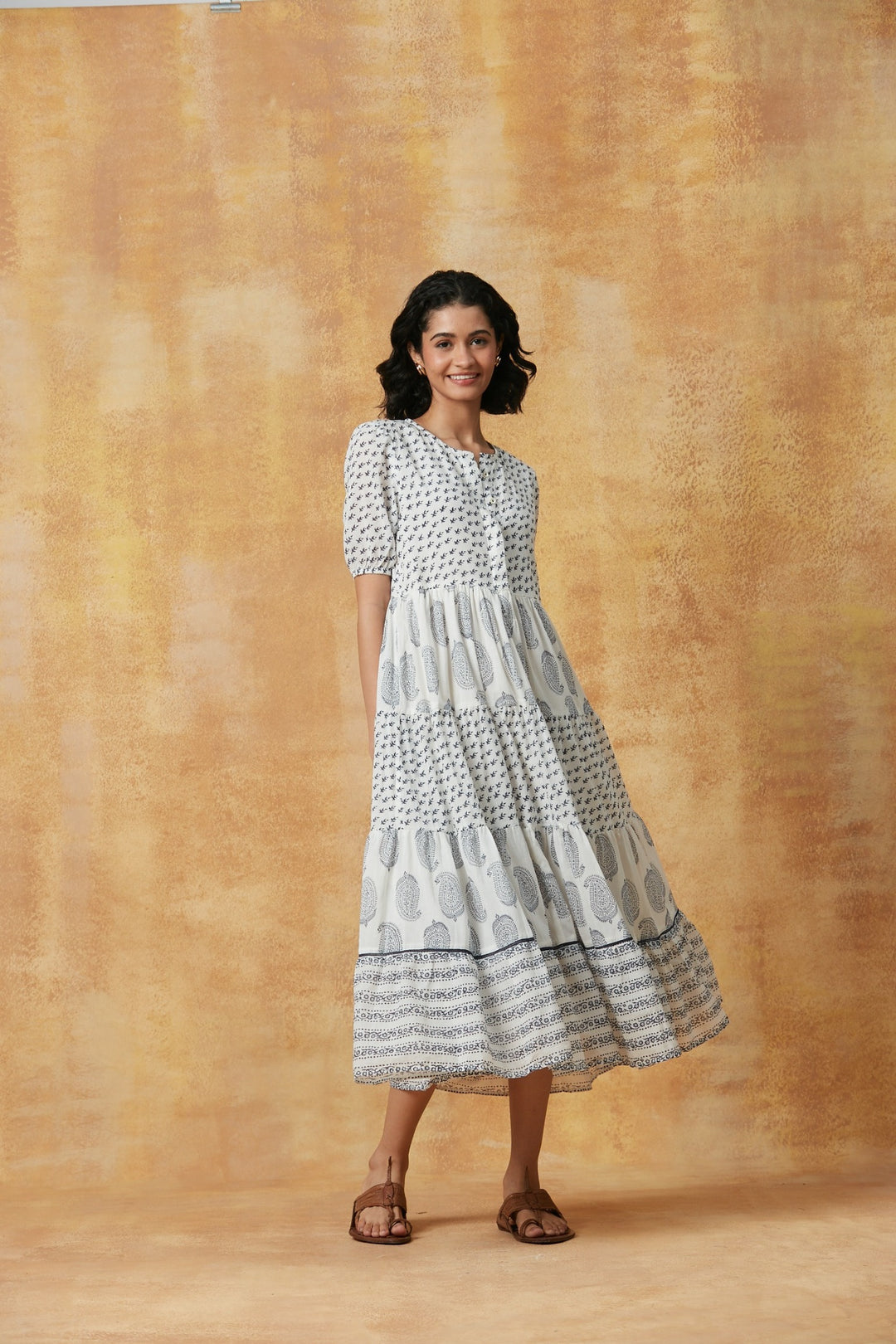 DAPHNE MIDI DRESS INDIENNE BLUE – Ros-Garden