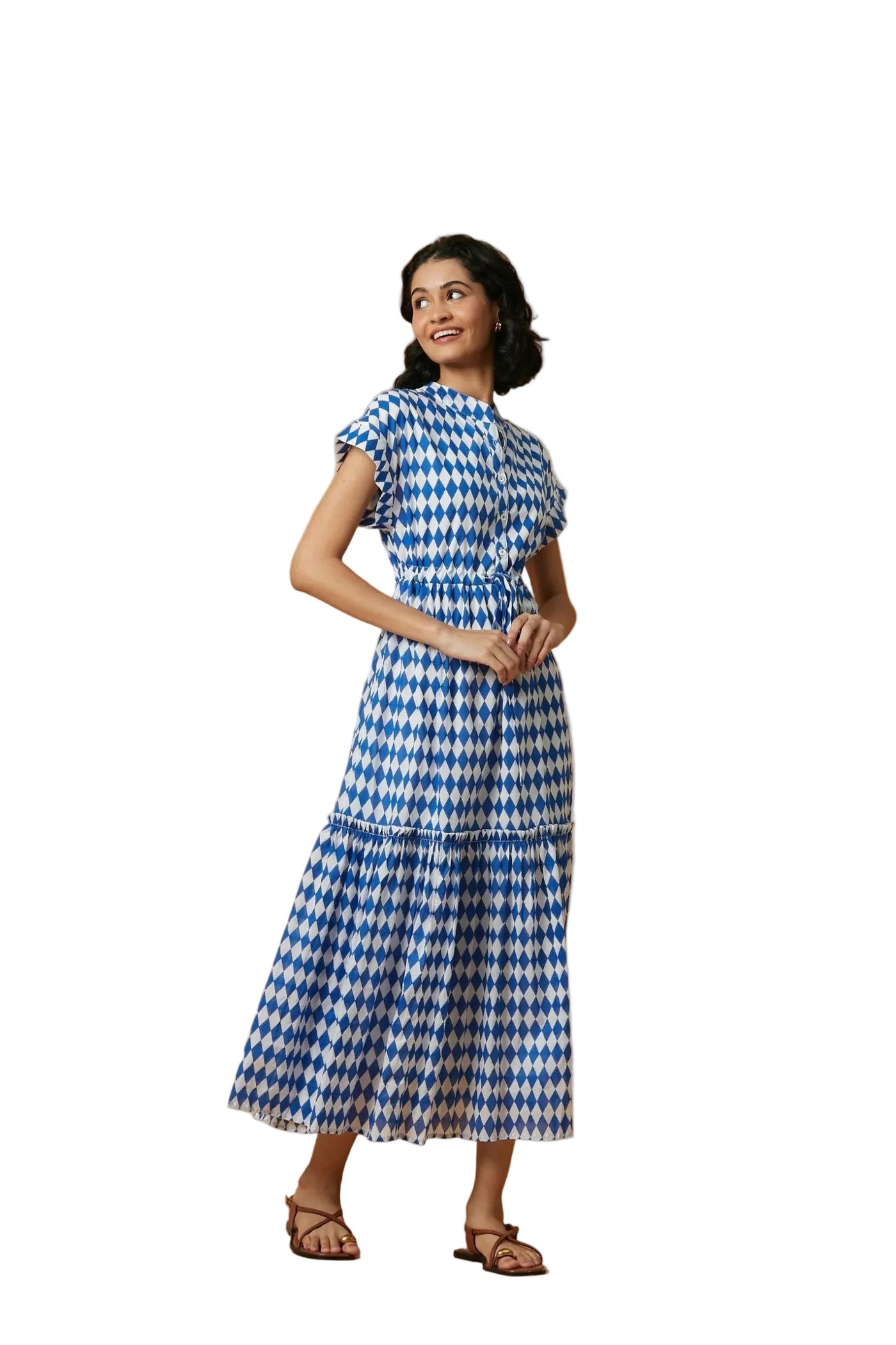 ro's garden mumi midi dress MUMI MIDI DRESS LEE BLUE BLUE / LEE / L