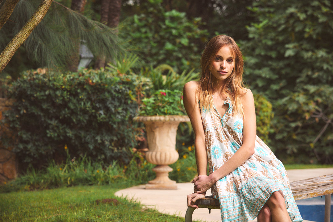 SOFIE SHORT DRESS VESUVIO BLUE – Ros-Garden