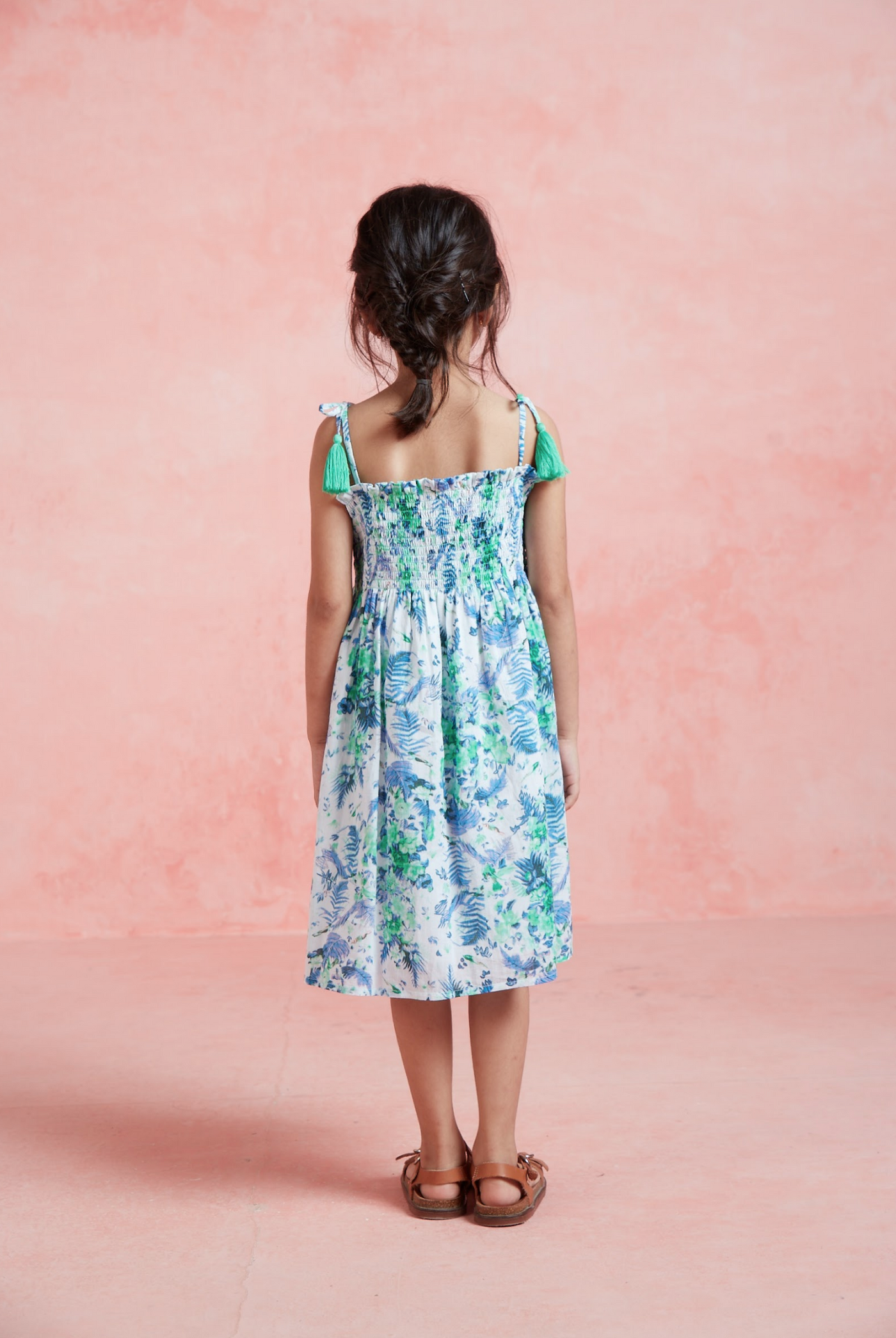 MAINE GIRLS DRESS JUNGLE GREEN
