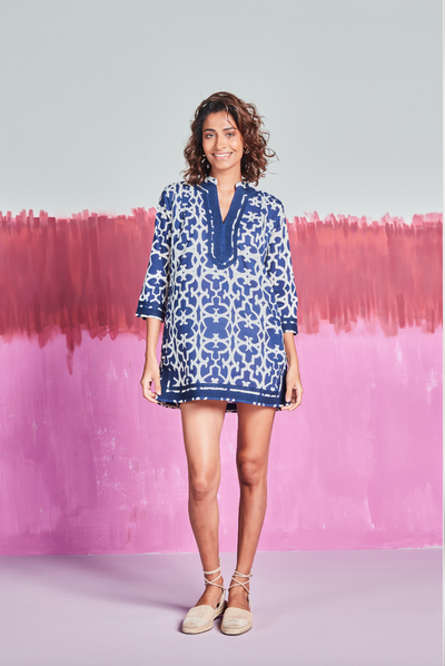 TOKYO SHORT KURTA CHIA NAVY