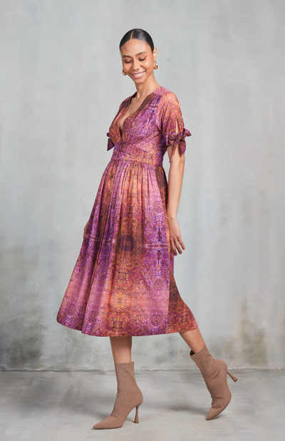 ASHLEY MIDI DRESS LAHORE LILAC