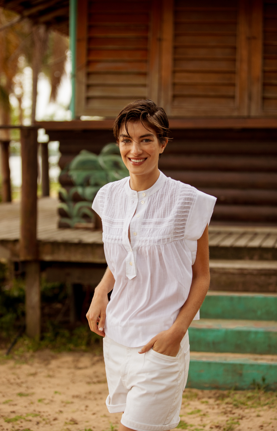 NINI TOP SOLID WHITE