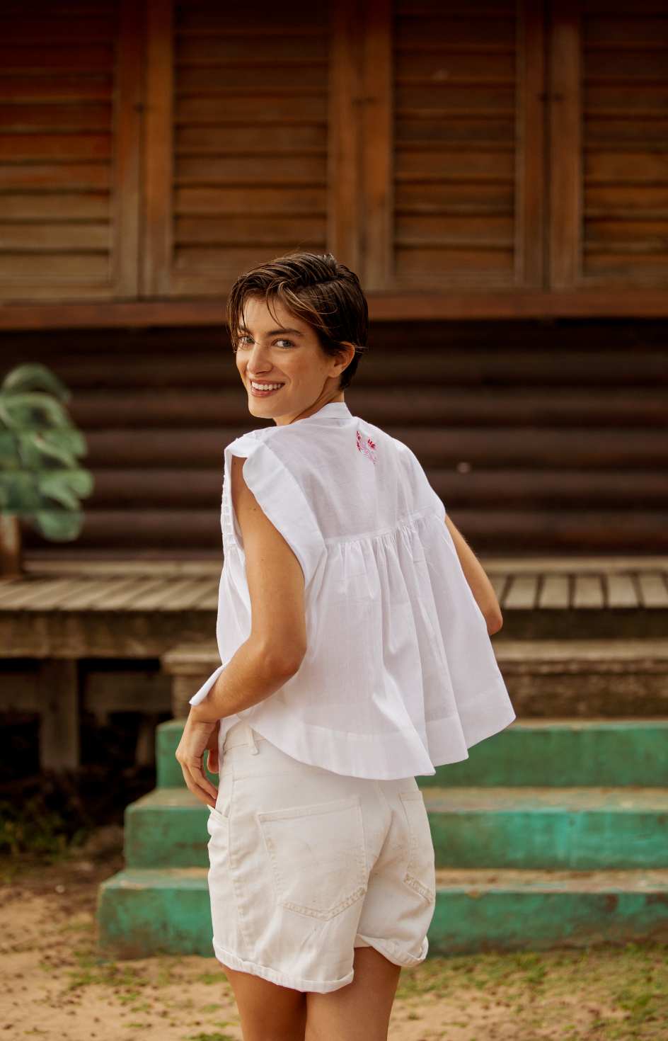 NINI TOP SOLID WHITE