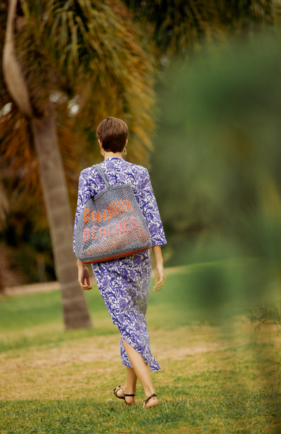 ASHA LONG KURTA HIBISCUS BLUE