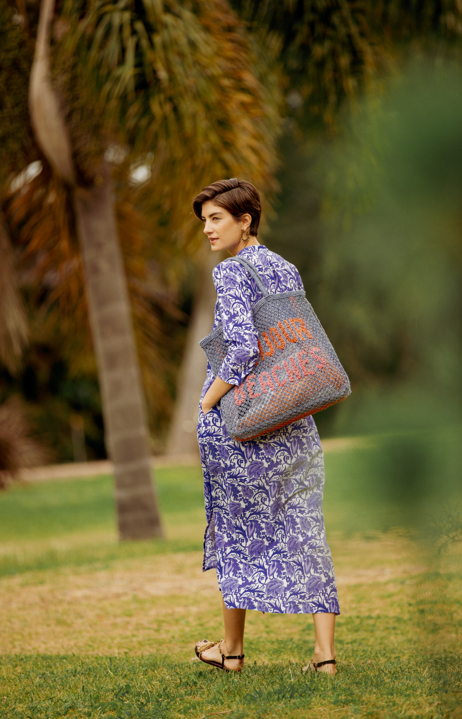 ASHA LONG KURTA HIBISCUS BLUE