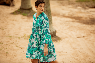 DEAUVILLE SHORT DRESS PETUNIA LIGHT BLUE