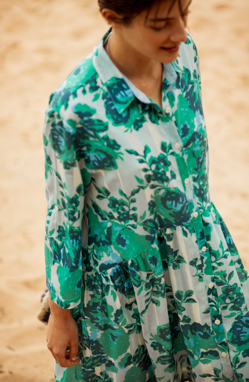 DEAUVILLE SHORT DRESS PETUNIA LIGHT BLUE