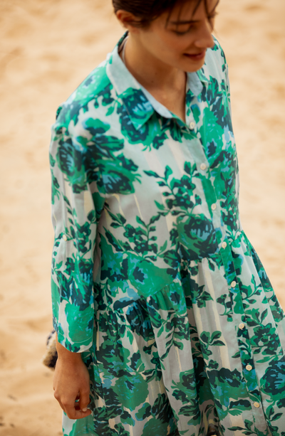 DEAUVILLE SHORT DRESS PETUNIA LIGHT BLUE