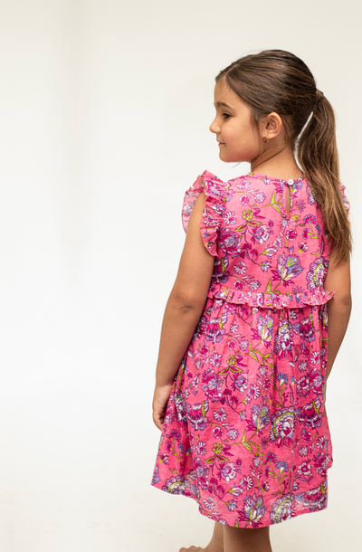 NICOLE GIRLS DRESS BARU PINK