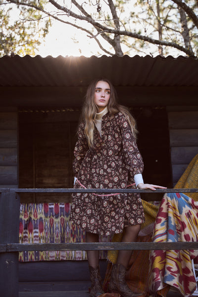TYLER SHORT DRESS BHIM BROWN