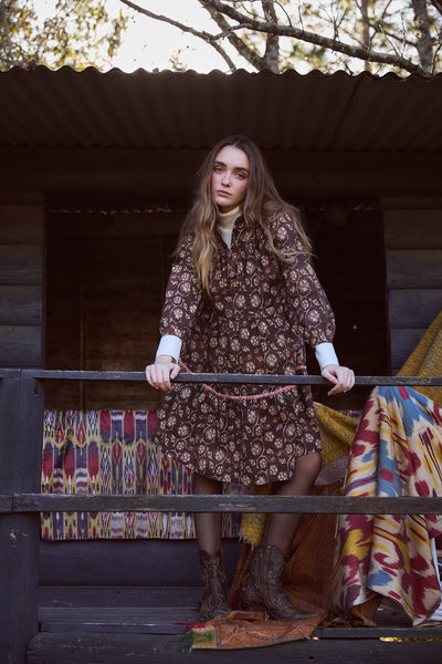 TYLER SHORT DRESS BHIM BROWN