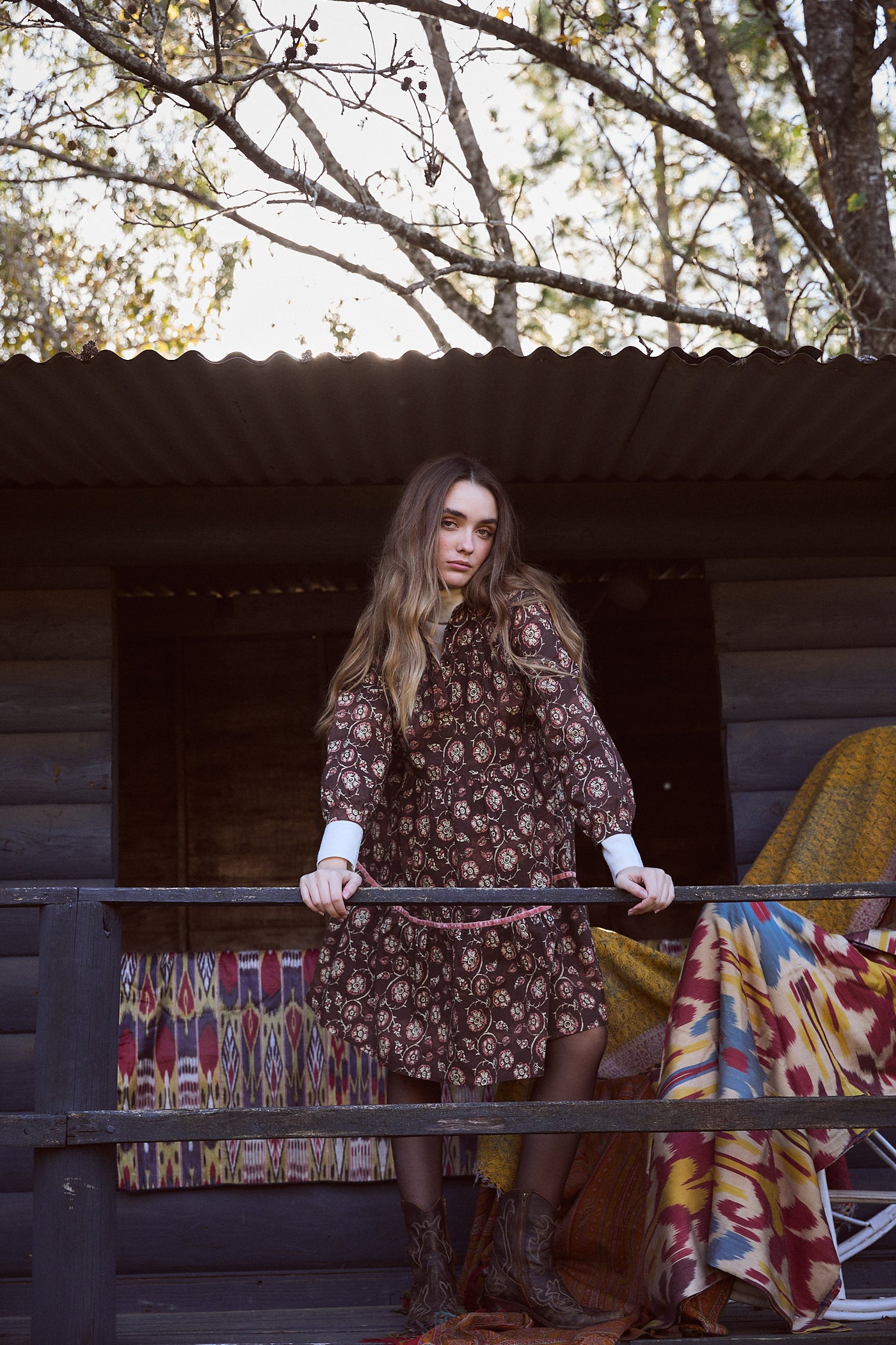 TYLER SHORT DRESS BHIM BROWN