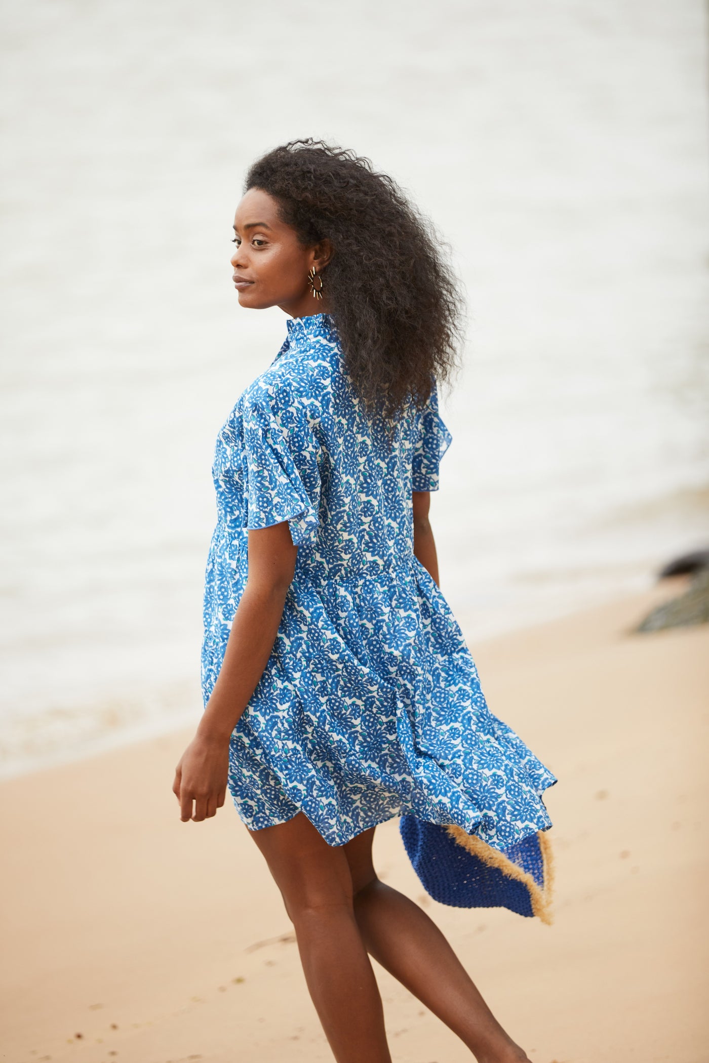 VIBEKA SHORT DRESS PANAJI BLUE
