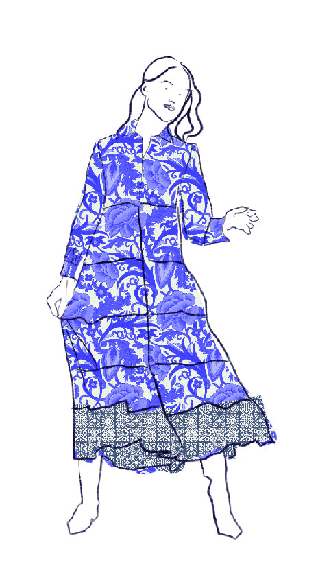 JINETTE MAXI DRESS HIBISCUS BLUE