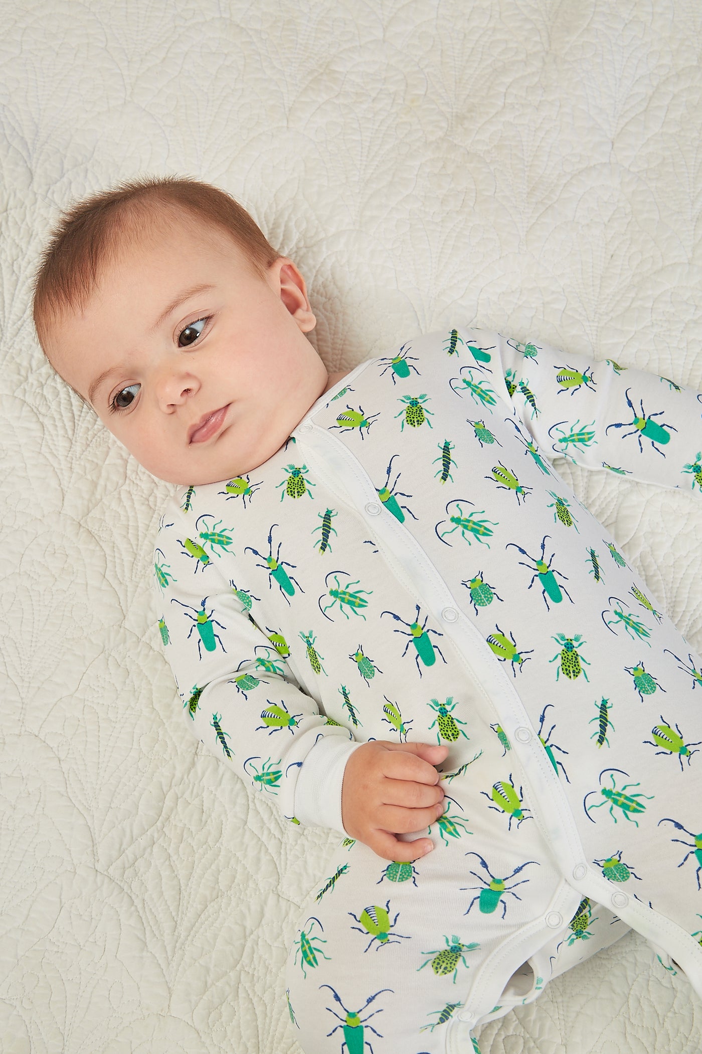 CASEY INFANT PAJAMA SUIT BUGSY GREEN