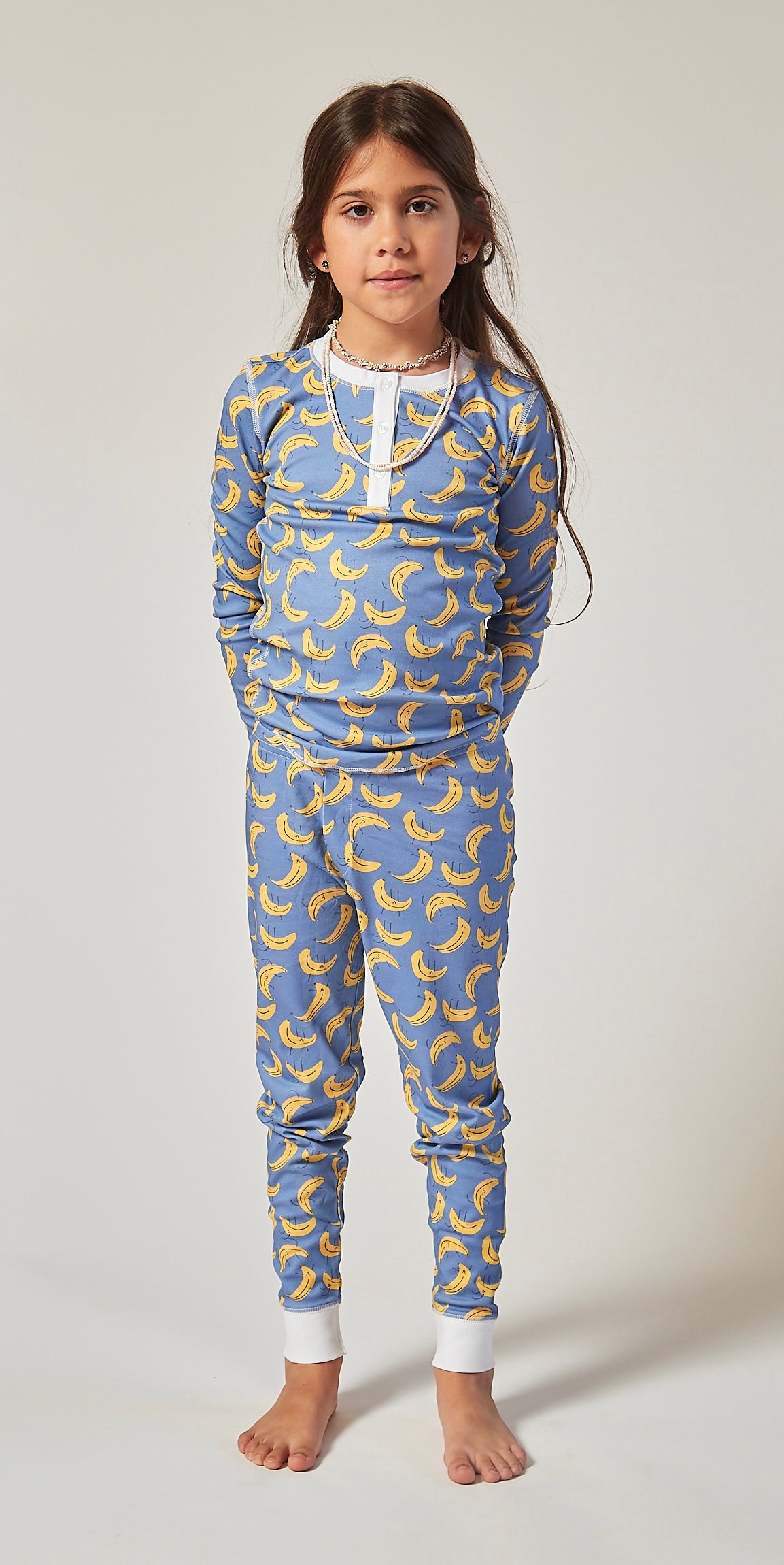 CAMERON KIDS PAJAMA SET BANANAS NAVY