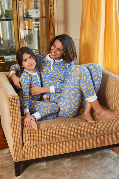 CAMERON KIDS PAJAMA SET BANANAS NAVY